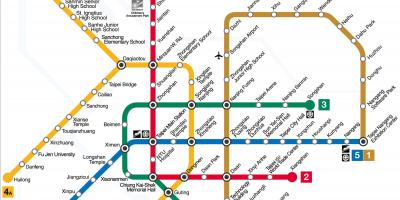 Лінія Тайбэйскага метро карта