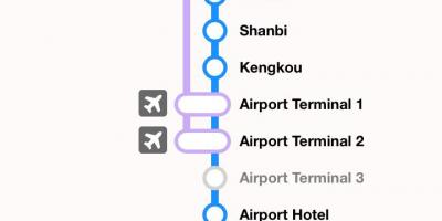 Паездка да аэрапорта Тайбэй Таоюань MRT карту 