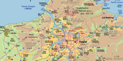 Карта ў цэнтры горада Тайбэй 