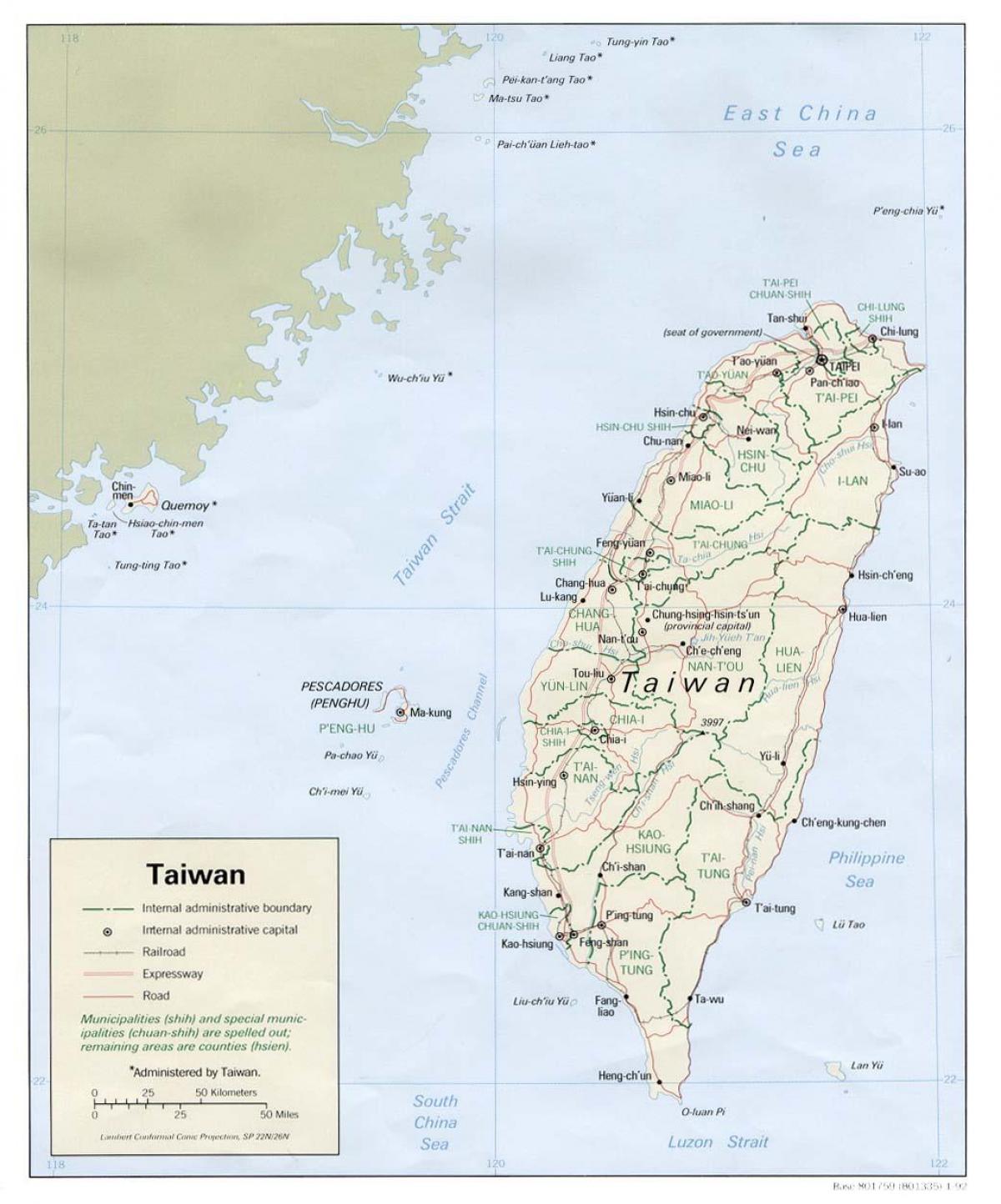 карта Сіньбэй, Тайвань