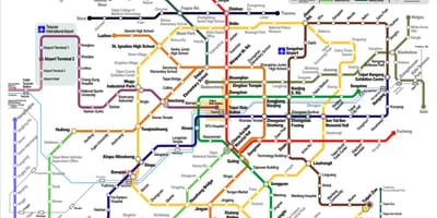 Метро Тайбэя карце