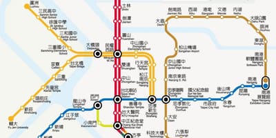 Тарыф Тайбэй MRT карта 